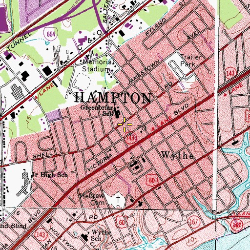 Topographic Map of New Life Seventh Day Adventist Church, VA