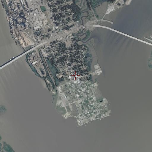 Aerial/Satellite Image of Pamunkey Regional Library West Point Branch Library, VA
