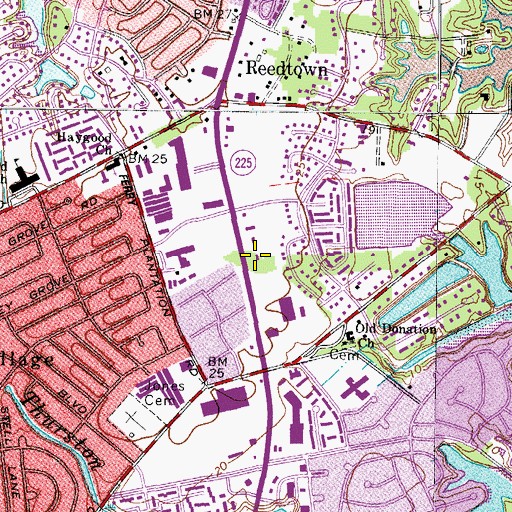 Topographic Map of Virginia Beach County Public Library Bayside Area Library, VA