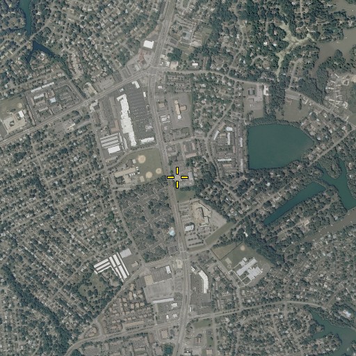 Aerial/Satellite Image of Virginia Beach County Public Library Bayside Area Library, VA