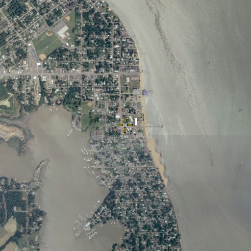 Aerial/Satellite Image of Colonial Beach Historical Society's Museum at Colonial Beach, VA