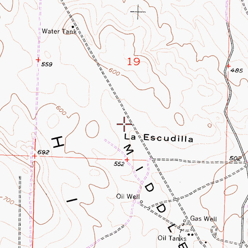 Topographic Map of La Escudilla, CA