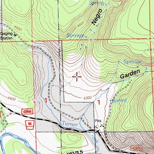 Topographic Map of Negro Gulch, CA