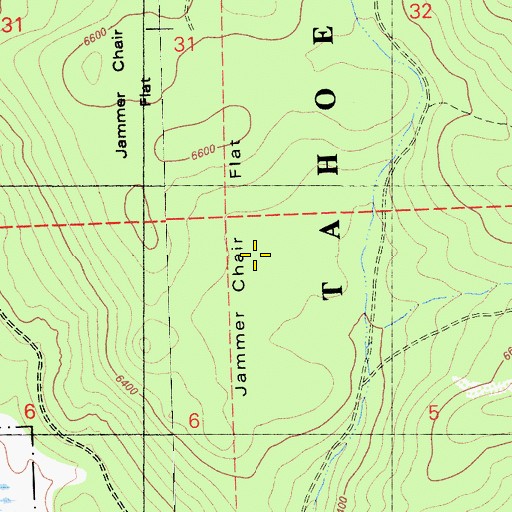 Topographic Map of Jammer Chair Flat, CA