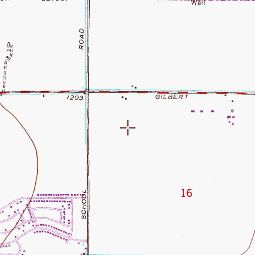 Topographic Map of Womack East, AZ