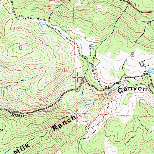 Topographic Map of Whale Rock, CA