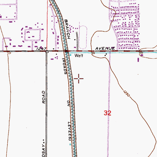 Topographic Map of Woodside, AZ