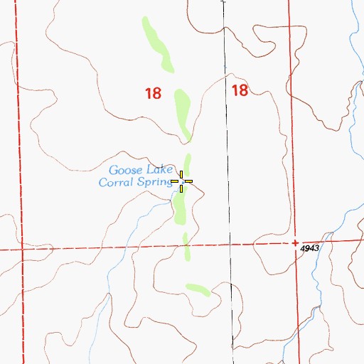 Topographic Map of Corral Spring, CA