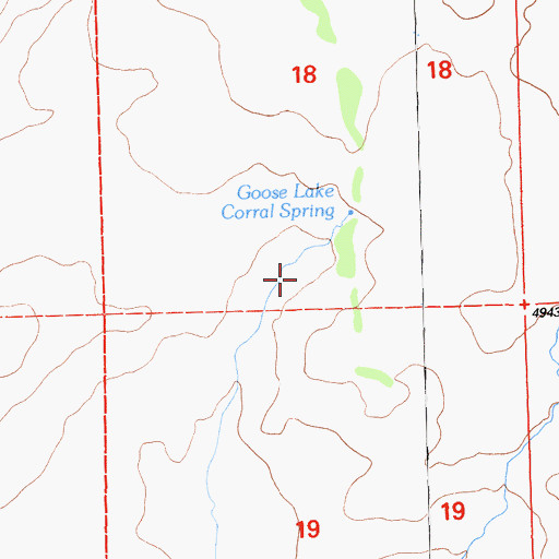 Topographic Map of Goose Lake (historical), CA