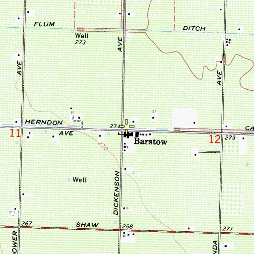 Topographic Map of Barstow, CA