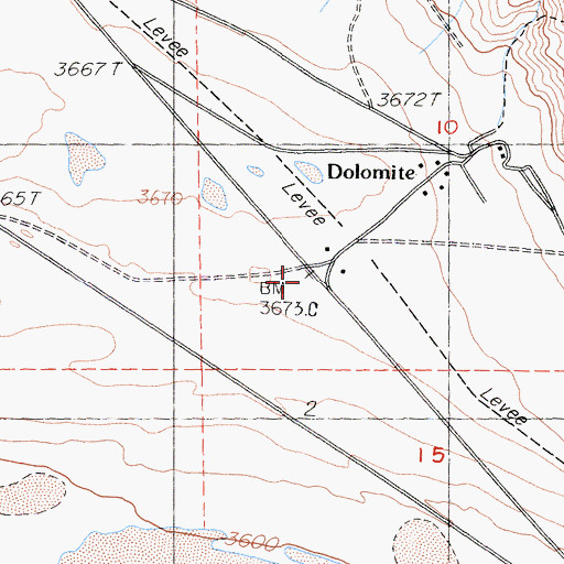 Topographic Map of Dolomite, CA