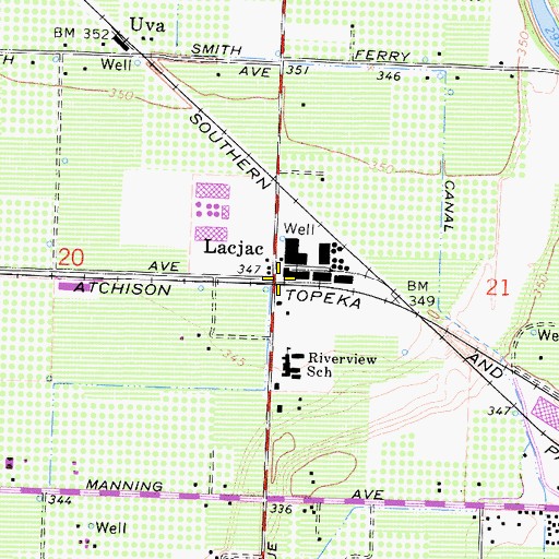 Topographic Map of Lacjac, CA