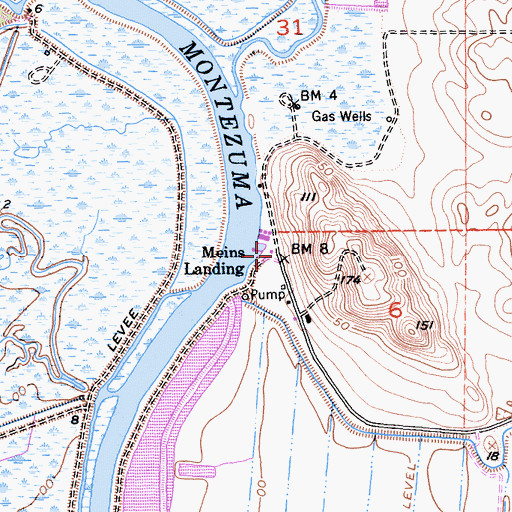 Topographic Map of Meins Landing, CA