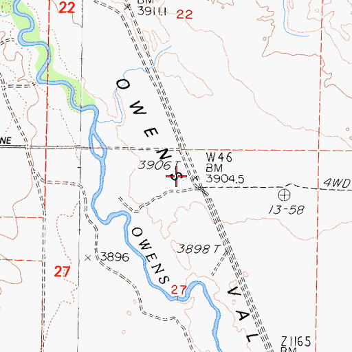 Topographic Map of Monola, CA