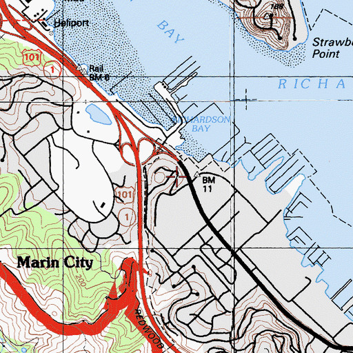 Topographic Map of Waldo, CA