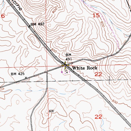 Topographic Map of White Rock, CA