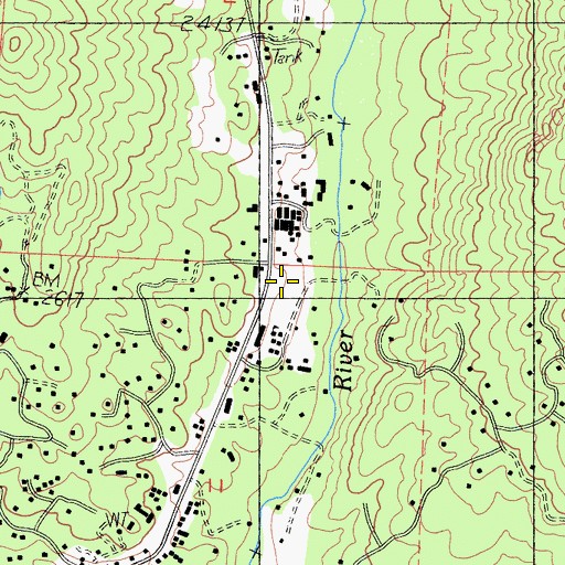 Topographic Map of Gateway Christian School, CA