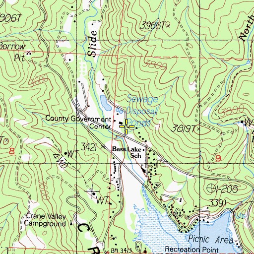 Topographic Map of Government Center, CA