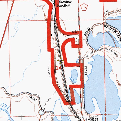 Topographic Map of Alturas Yard, CA