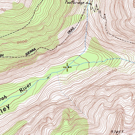 Topographic Map of Hamilton Creek, CA