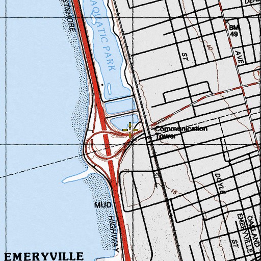 Topographic Map of KFRC, CA