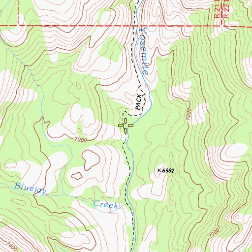 Topographic Map of Hetch Hetchy Trail (historical), CA