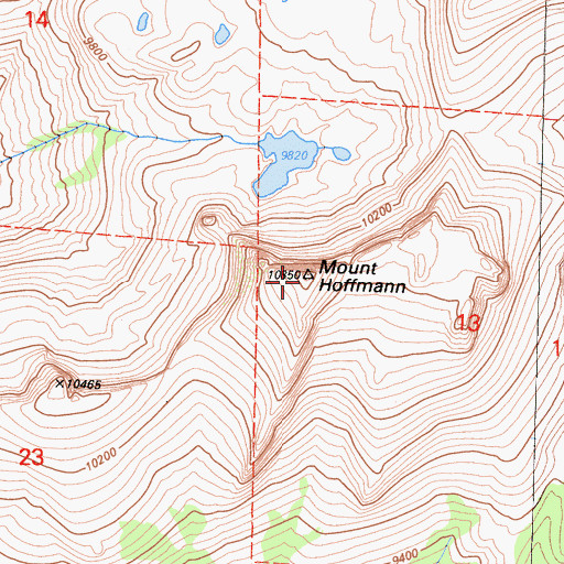 Topographic Map of Mount Hoffmann, CA