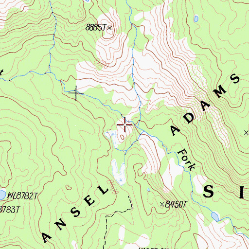 Topographic Map of Post Creek, CA