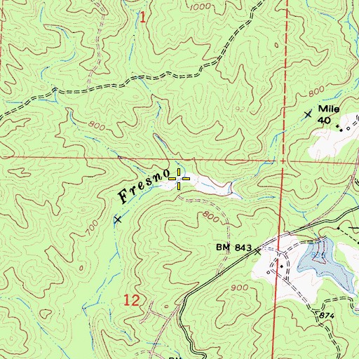 Topographic Map of Coarse Gold Creek, CA