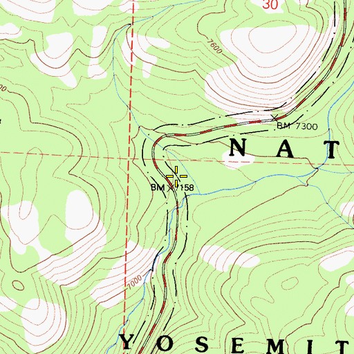 Topographic Map of Smoky Jack Campground (historical), CA