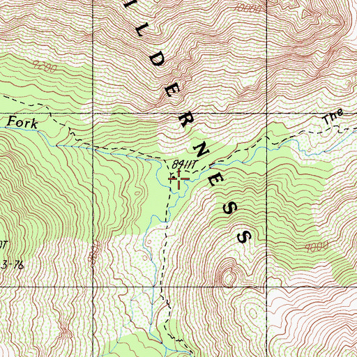 Topographic Map of South Fork Buckeye Creek, CA