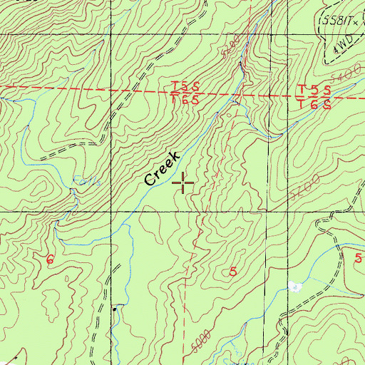 Topographic Map of Tex Flat (historical), CA