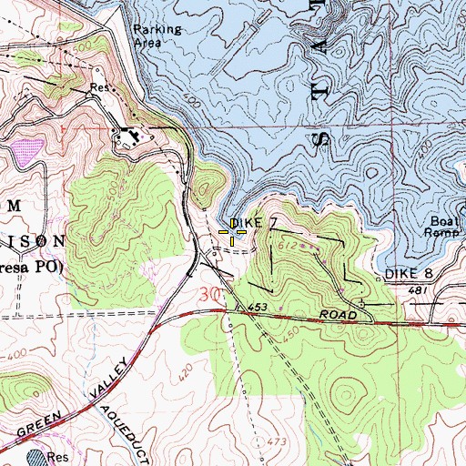 Topographic Map of Dike Seven, CA