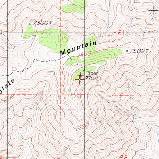 Topographic Map of Chocolate Mountain, CA