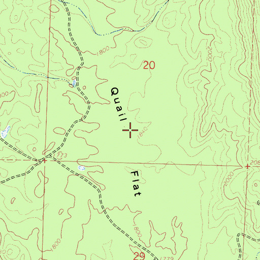 Topographic Map of Quail Flat, CA