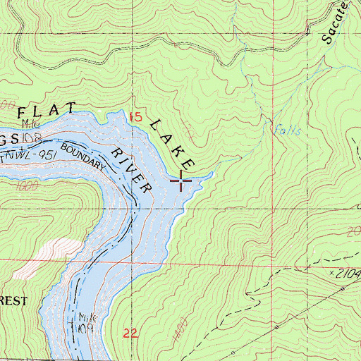 Topographic Map of Sacate Creek, CA