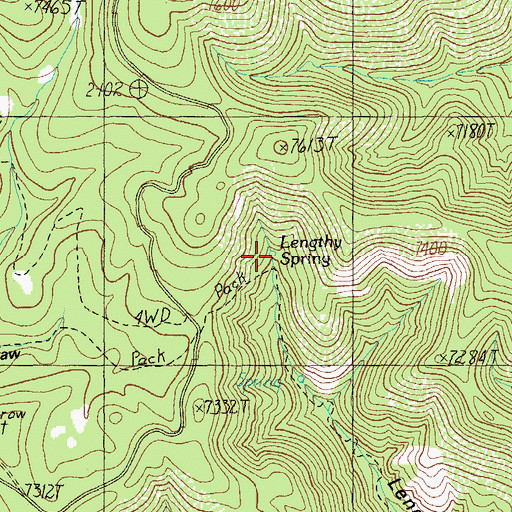 Topographic Map of Lengthy Spring, AZ