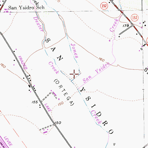 Topographic Map of San Ysidro Creek, CA
