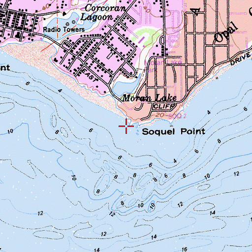Topographic Map of Soquel Point, CA