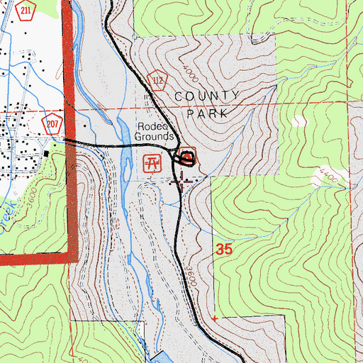 Topographic Map of Taylorsville Rancheria, CA