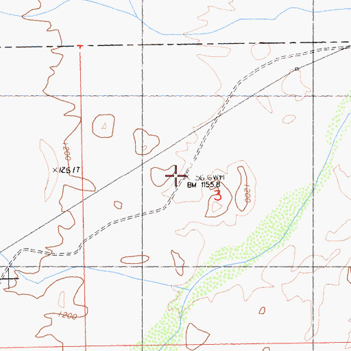 Topographic Map of Butterfield Overland Trail, CA