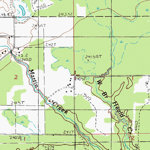 Topographic Map of Timbers Edge Campground, MI