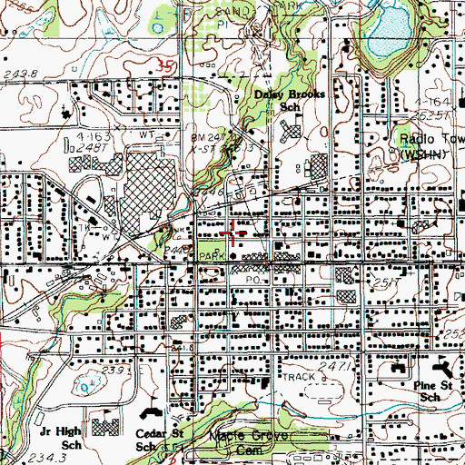 Topographic Map of Seventh Day Adventist Church, MI