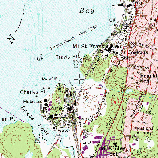 Topographic Map of Sandy Cove, NY