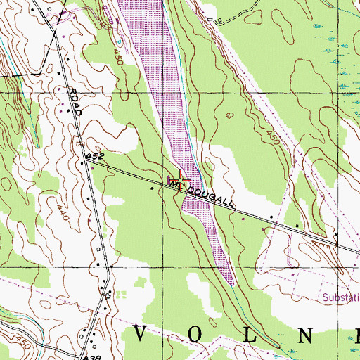 Topographic Map of Jacobson Farms, NY