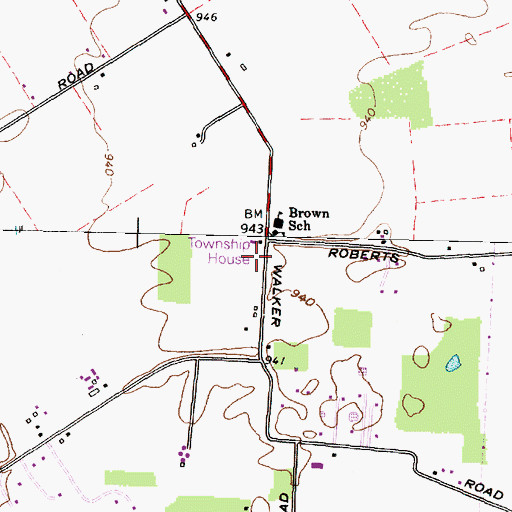 Topographic Map of Norwich Township Fire Department Station 82, OH