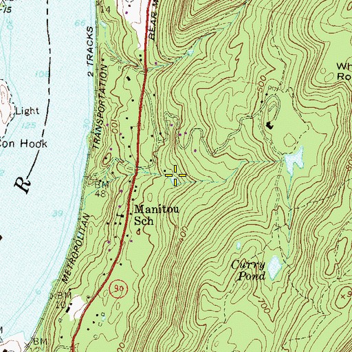 Topographic Map of Dragon Rock, NY
