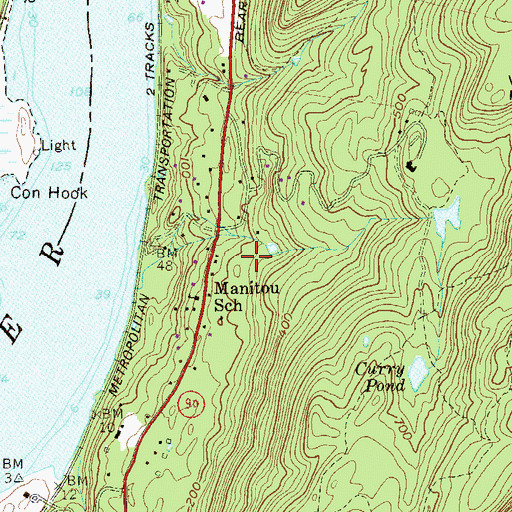 Topographic Map of Marys Meadow, NY