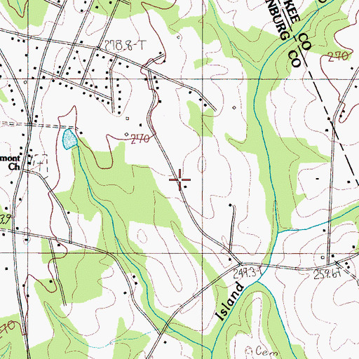 Topographic Map of Reynolds Mobile Home Park, SC
