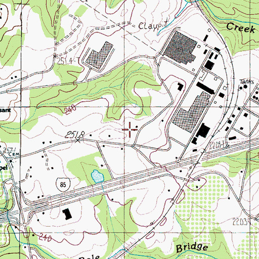 Topographic Map of Whitlock Park, SC